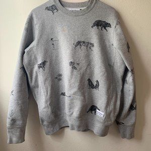 Animal Print Gray Sweatshirt